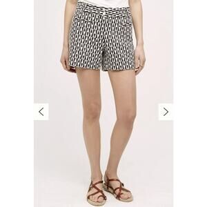 Anthropologie Cartonnier Neda Shorts For Women Size 2 Black And‎ White